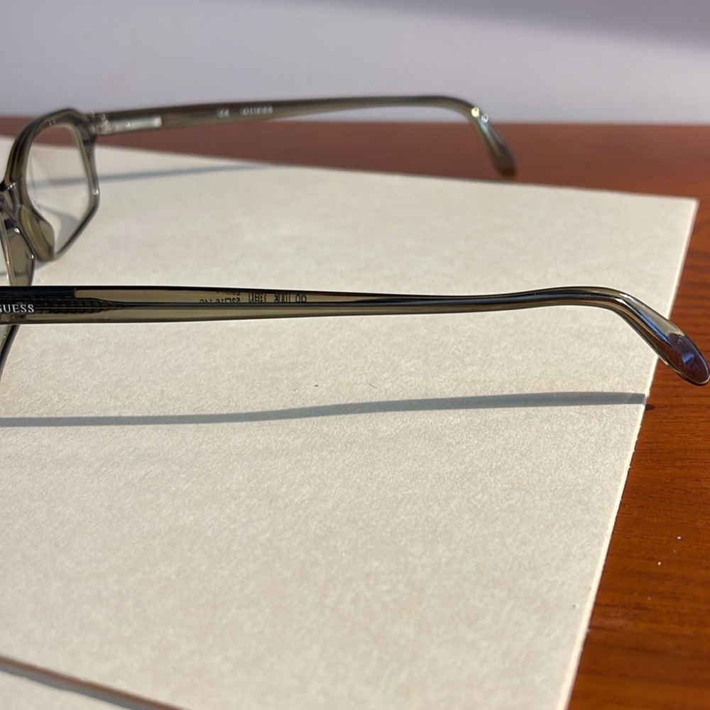 Guess Men’s Stylish Clear Brown Rectangular Eyegl… - image 4